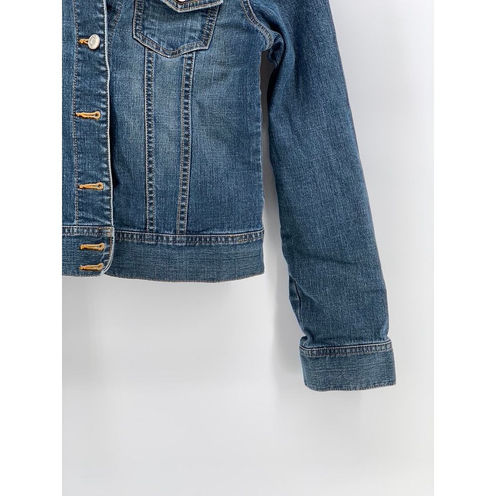 OLD NAVY Women's Blue Vintage Denim Stretch Button-Up Jacket SZ XS - Picture 8 of 9